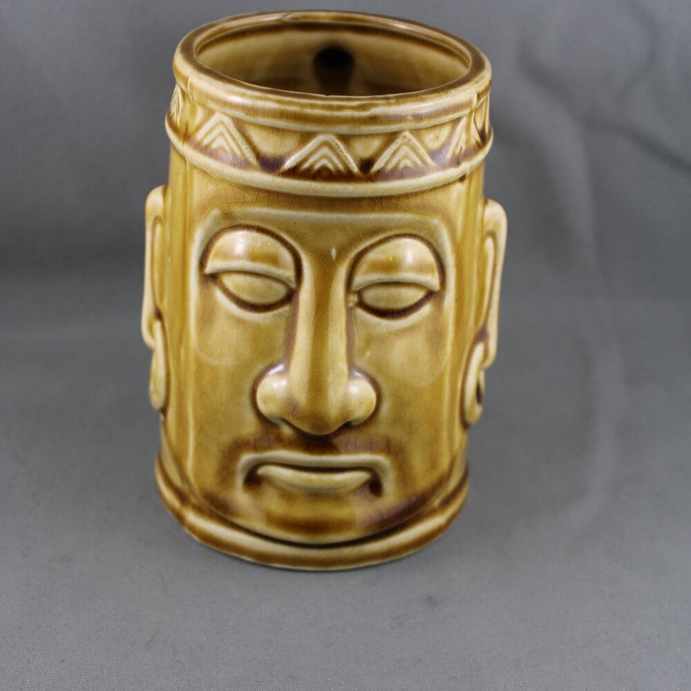 Vintage Tiki Mug - Tribal King Head - Made in Japan - Ceramic Mug
